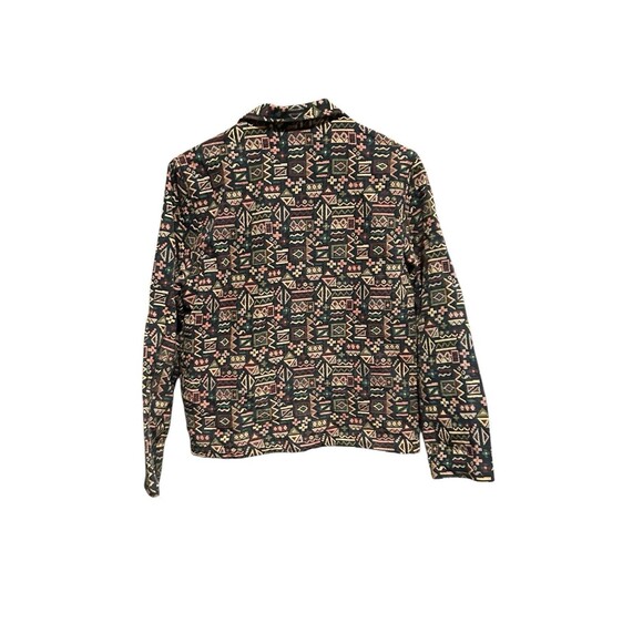 Vintage Chicos Design Western Tapestry Jacket Canvas 90s Size 1 or M Multicolor - Picture 2 of 7